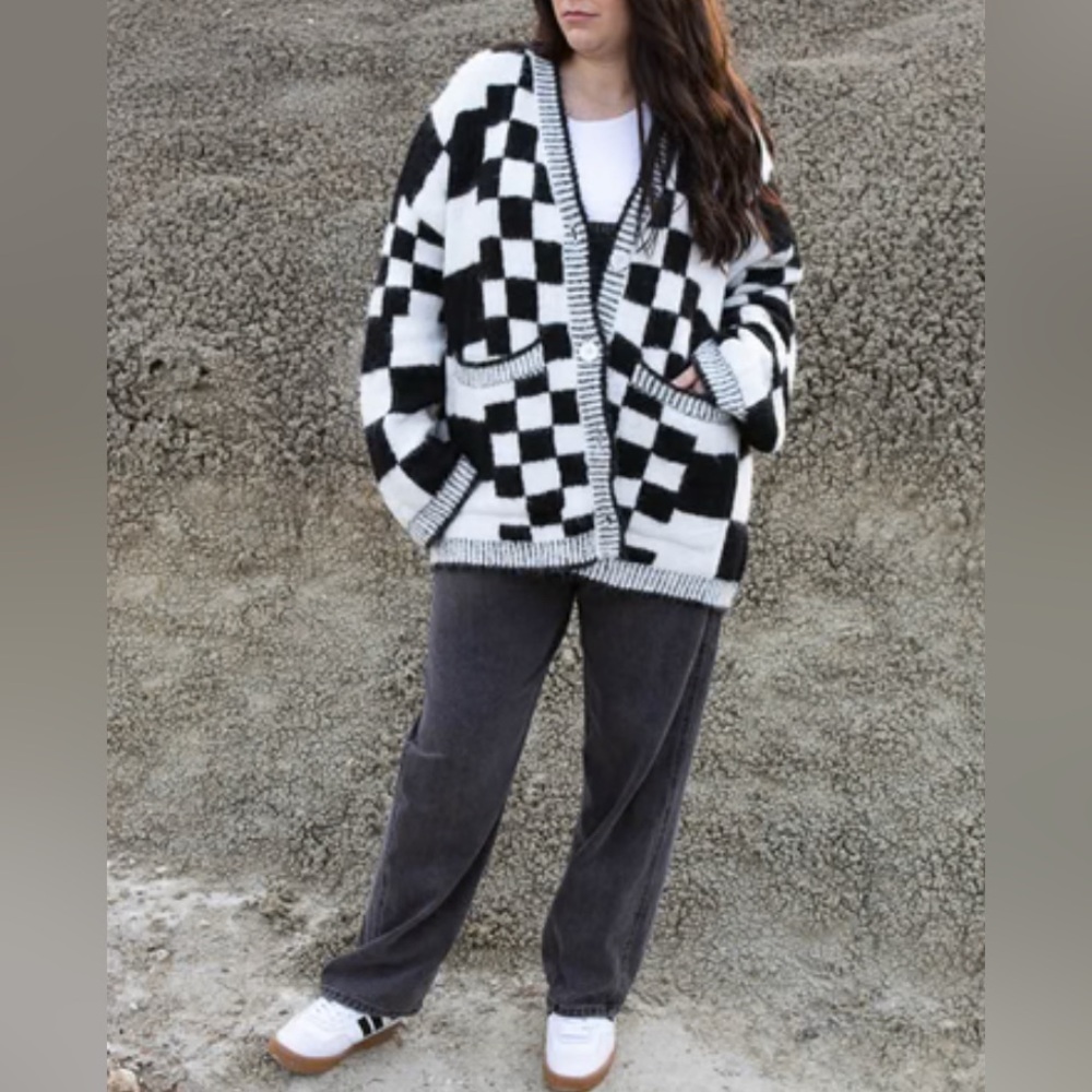 BiBi Monochrome Knit Cardigan medium - Picture 6 of 6